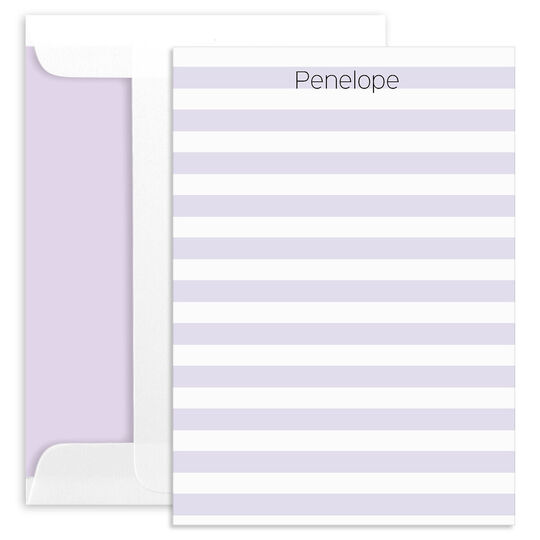 Pastel Stripes Flat Note Cards